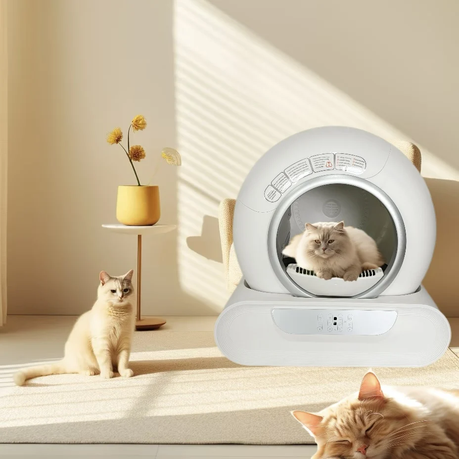 OEM Cat Box Self Cleaning Automatic Cat Box Toilet Robot APP Control 65 L Large Smart Cat Box Self-cleaning