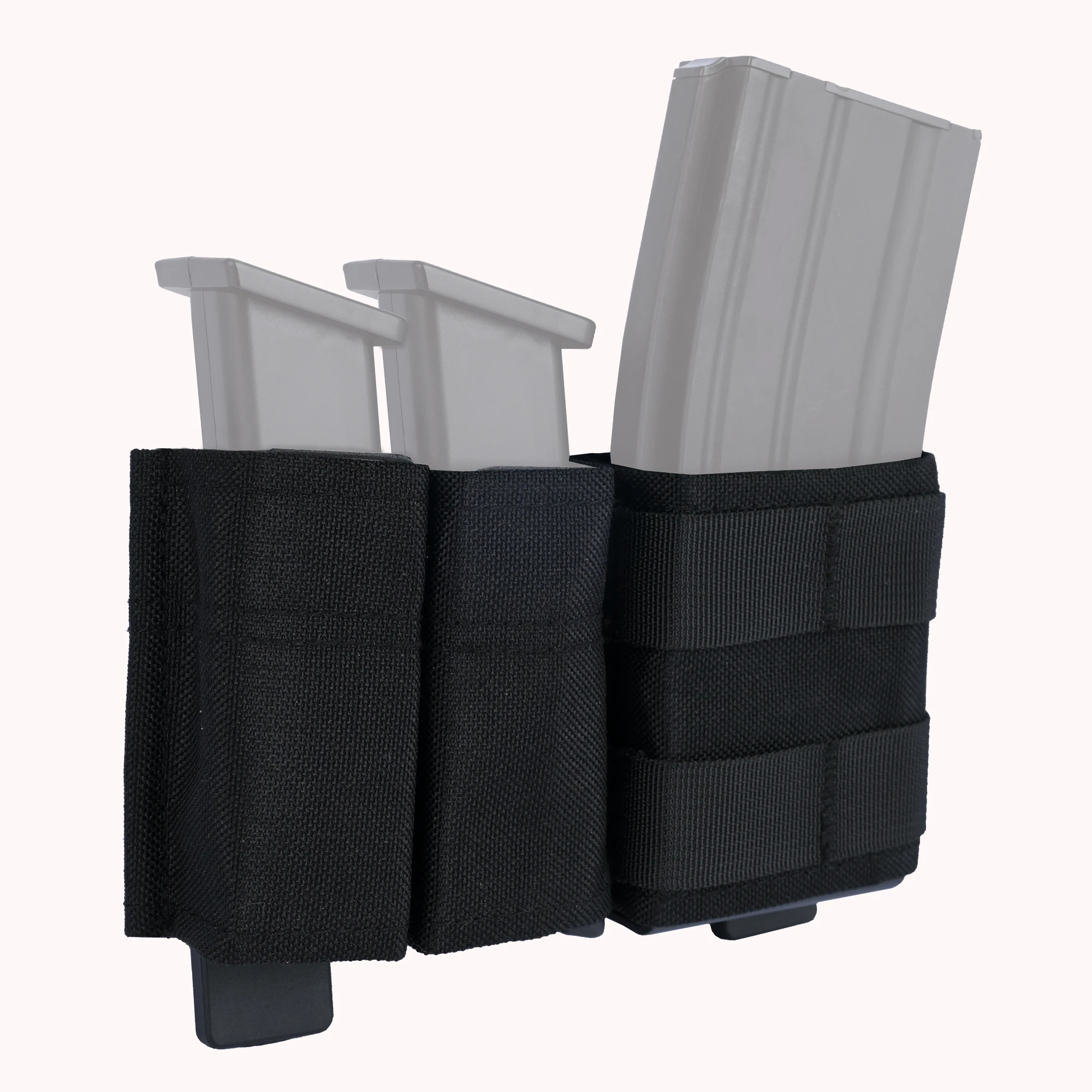 

Подсумок для журналов 5,56, двойной подсумок для пистолета 9 мм, быстросъемная кобура для журналов с открытым верхом Molle для нагрудного тактического жилета