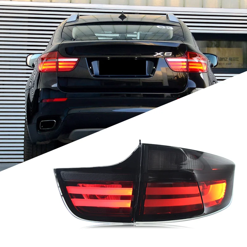 Car Modified Taillights for BMW X6 2008-2014 Taillight Assembly E71 Highlight Brake Light Street Light Turn Signal Reverse Lamp