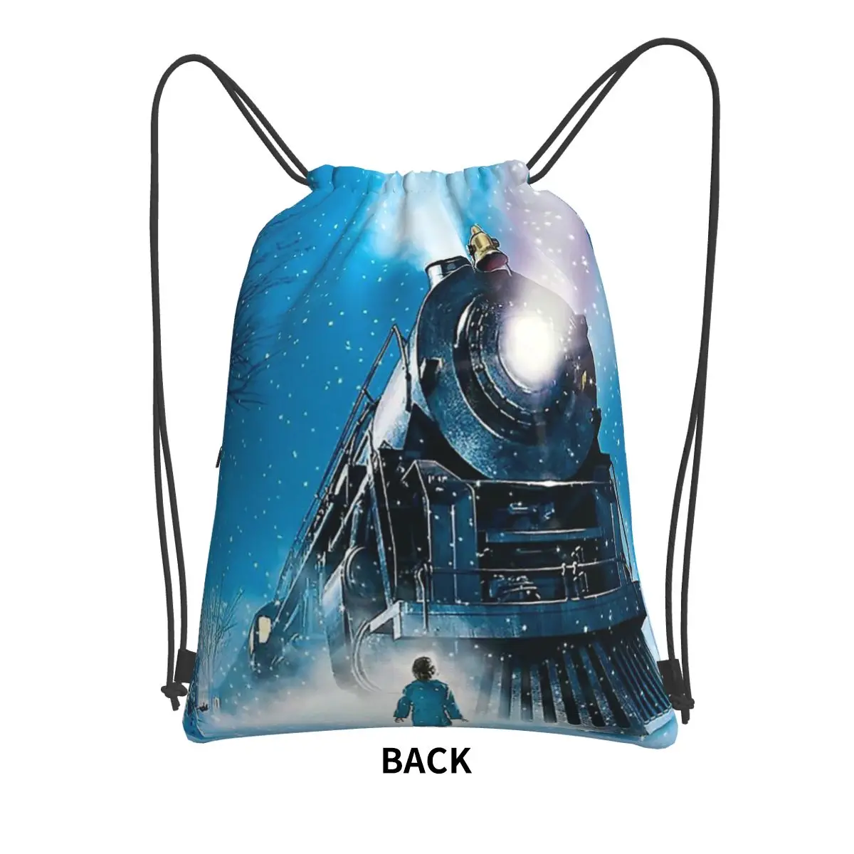 As mochilas portáteis Polar Express, Drawstring Bag, Casual Bundle Pocket, sacos de armazenamento para estudantes escolares