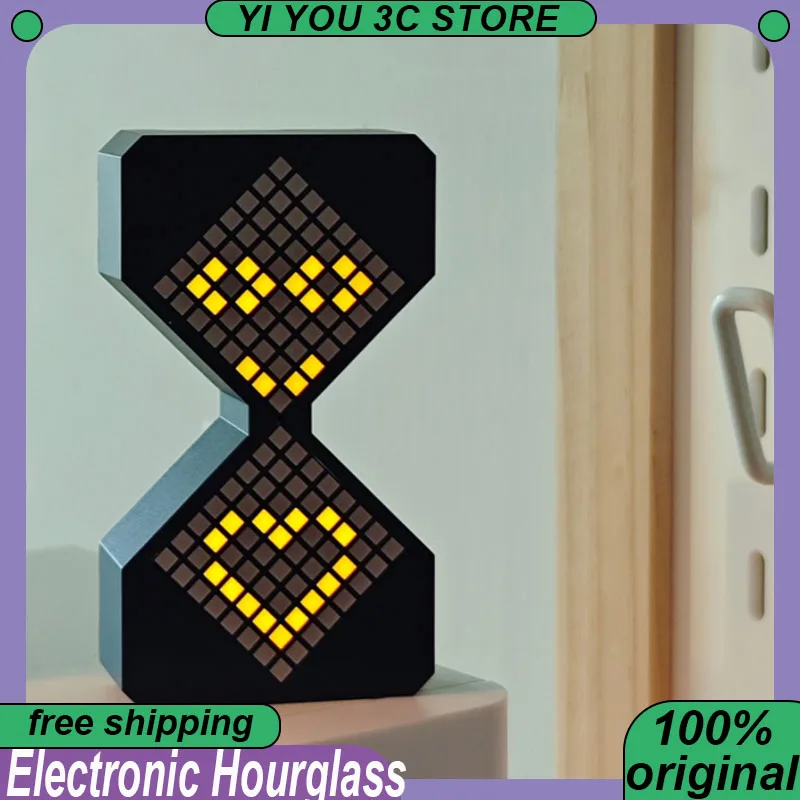 

Электронные песочные часы для рабочего стола, черные технологии, украшение для рабочего стола, датчик гравитации, подарок на день рождения для друзей, креативное украшение