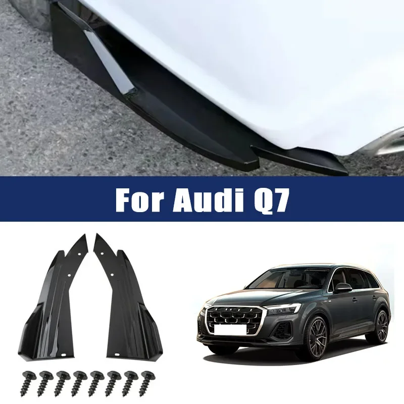 

Car Rear Bumper Spoiler Lip Carbon Fiber Wing Trim Protection Anti-crash Diffuser Side Skirt Wrap Angle Splitter For Audi Q7
