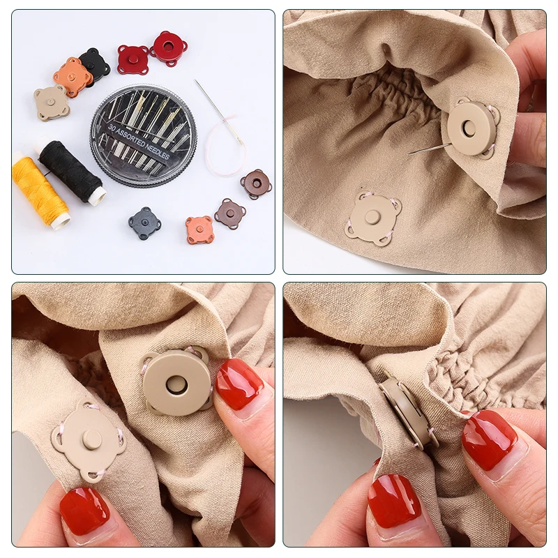 5 Pair/Bag Magnetic Metal Buttons Household Sewing Accessories Sewing Buttons DIY For Bag/Jacket/Coat Clothing Accessories