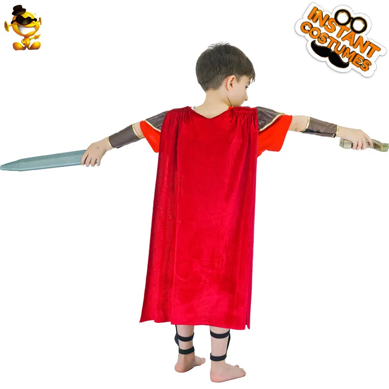 Mardi Gras เครื่องแต่งกาย Little Roman Warrior คอสเพลย์ Stagewear Party Dresses Props ไม่มีดาบ