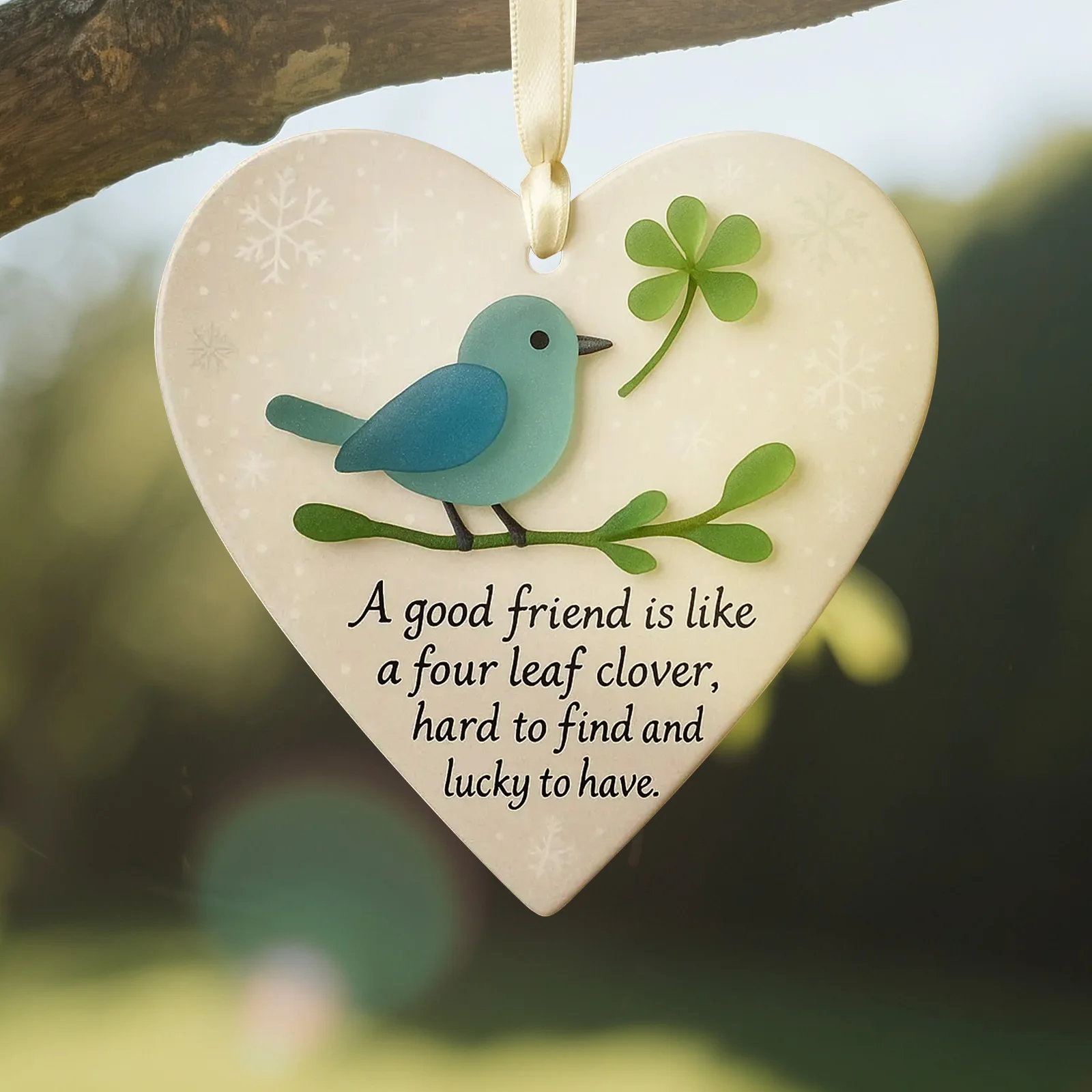 

Декор дружбы в форме сердца, вневременное ремесло, море, стекло, рождественские подвесные украшения, елка, рождественское украшение ручной работы, идеальный подарок