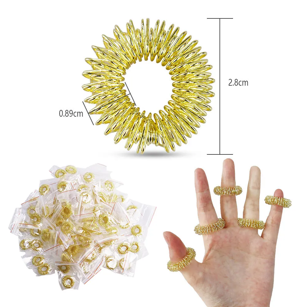 Finger Massage Ring Acupuncture Acupressure Body Fatigue Pain Stress Relief Help Sleep Tools Chinese Medicine Fidget Toys Finger