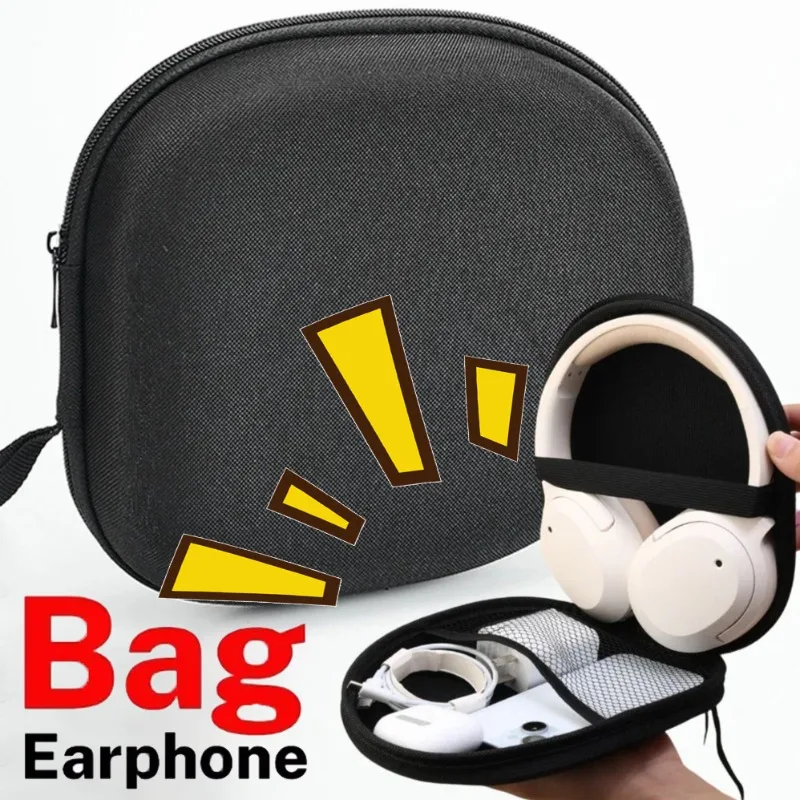 Large Capacity Headphone Storage Bag Multifunction Lightweight Headset Case Earphone Carrying Bags for Sony Bose JBL Protectors