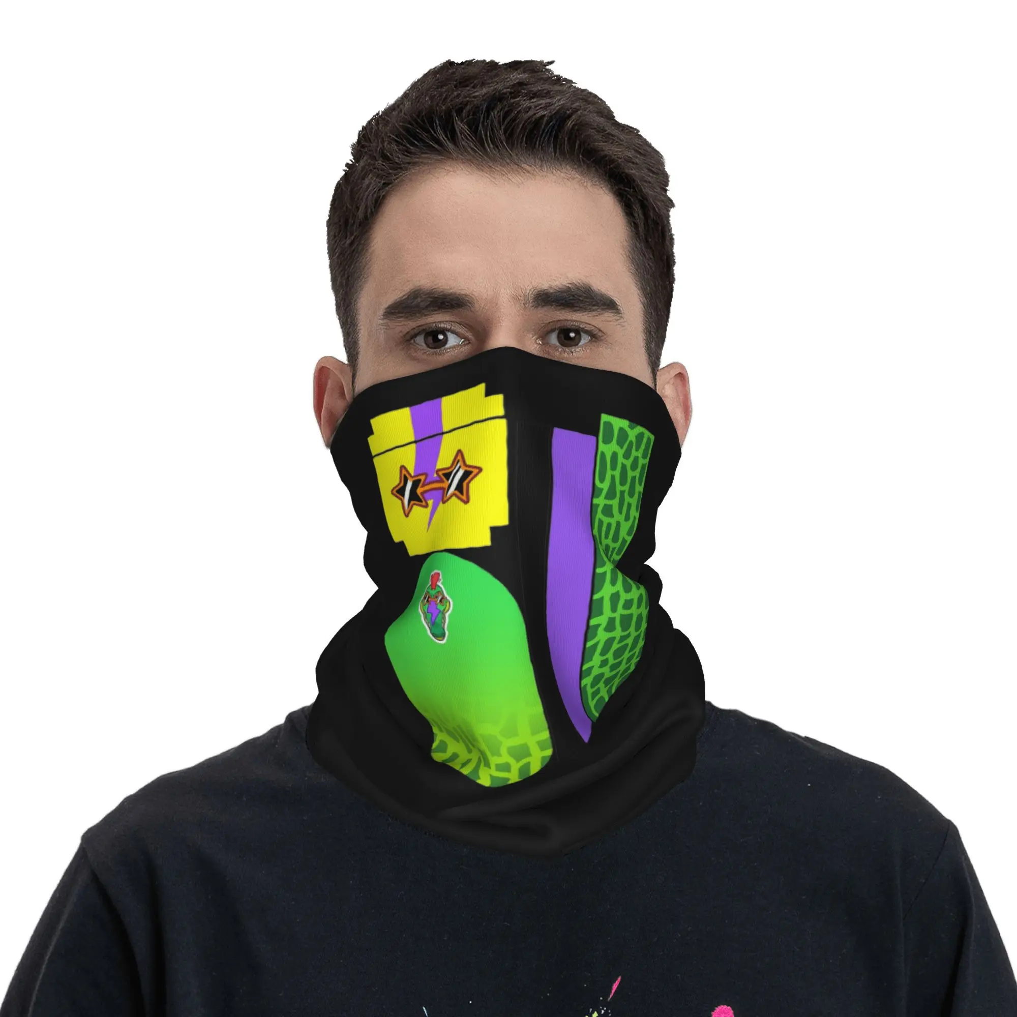 مونتغمري جاتور Fazbear الترفيه باندانا غطاء الرقبة المطبوعة التفاف وشاح متعدد الوظائف الدراجات وشاح الدراجات للرجال والنساء