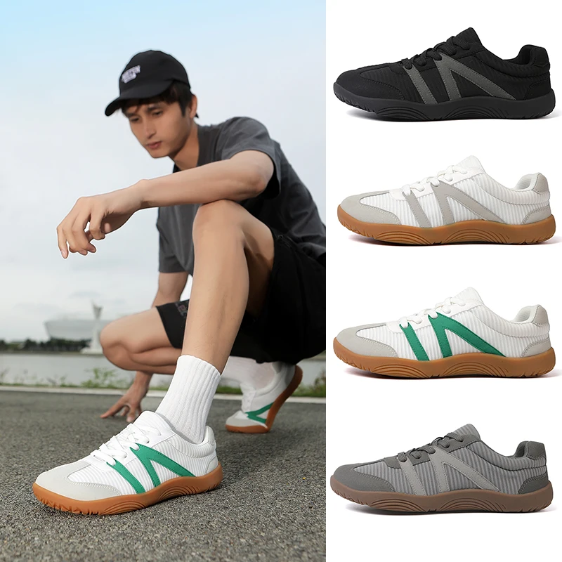 Men Women Wide Toe Box Barefoot Shoes Couple German Trainers Breathable Mesh Non-slip Rubber Sole Casual Walking Sneakers
