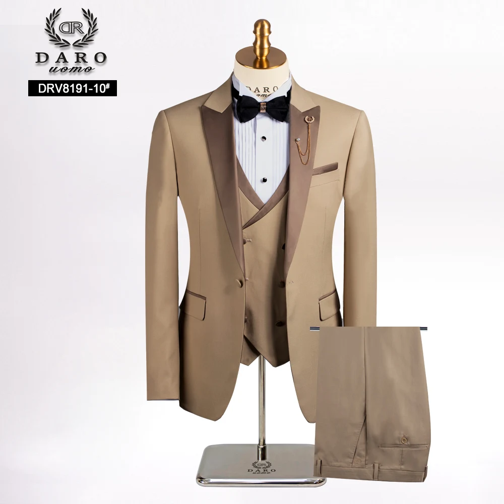 Mens suits Wave point Three Pieces Men Dress Suits Casual Commuter office business suits For Wedding(Blazer+Vest+Pants)DRV8191