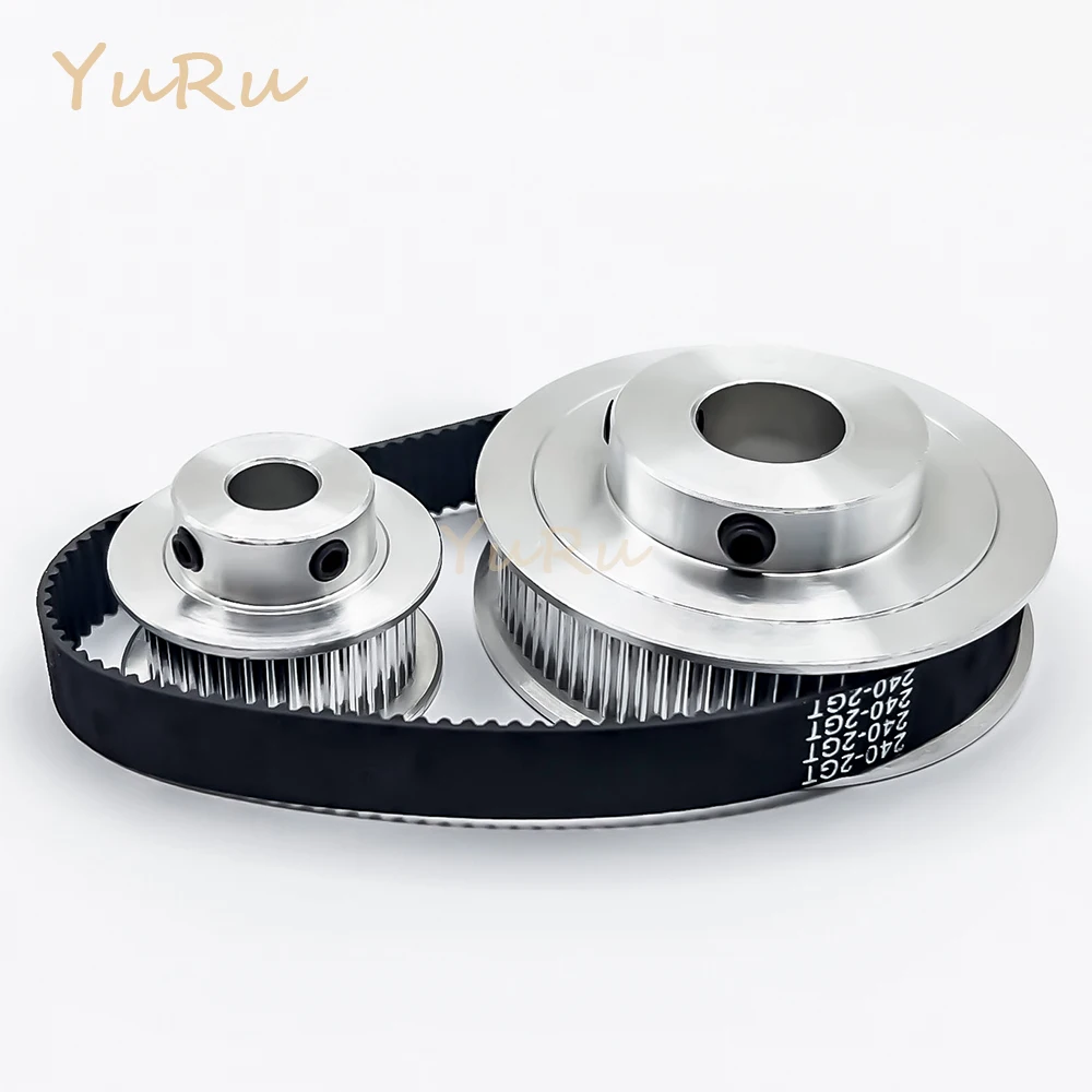 Jeu de Courroies de Poulie de Synchronisation 2ight2 M 40T 80 Dents GT2, Alésage 5 ~ 14mm, Largeur de Courroie 10mm 40T 80T, Roue de Tension, Kit de