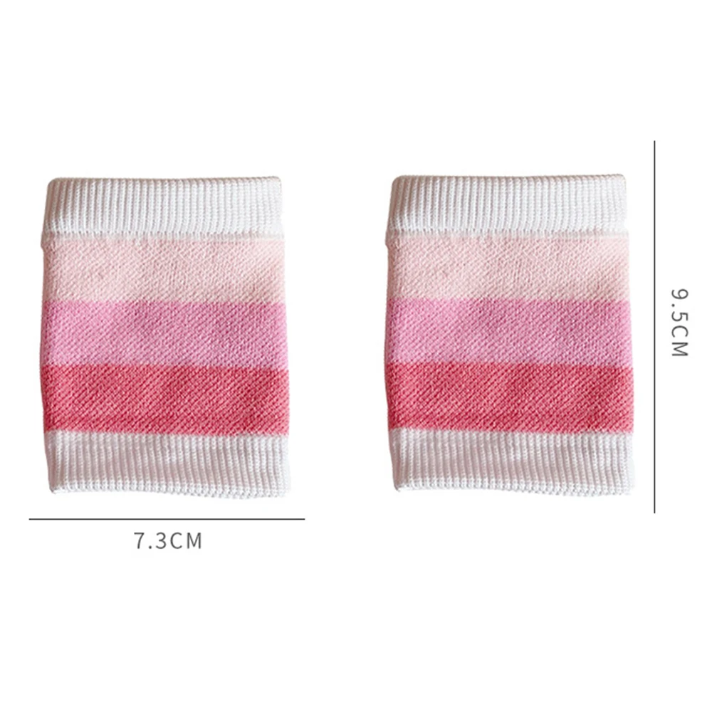 Женский дышащий хлопковый теплый браслет для бега для бадминтона, браслет радужного цвета