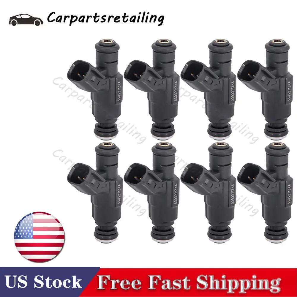 

8 FUEL INJECTORS FOR 2004-2008 DODGE RAM DURANDO HEMI 5.7L RAM1500 FLOW MATCHED