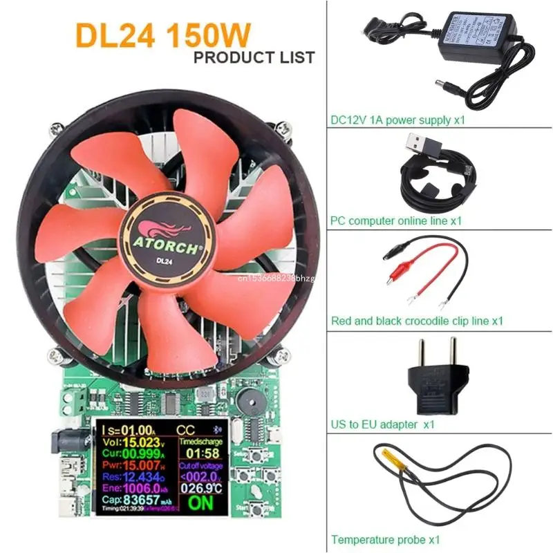 Electronic Load Tester 150W Upgrade Version 4-wire Color Screen for DC Tester Electronic Adjustment Constant Load Meter