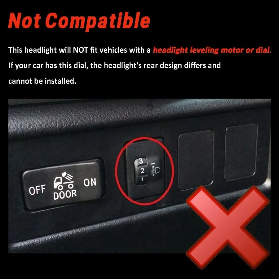 Koplamp voor 20072013 Tundra en 2008-2017 Sequoia compatibel met modellen zonder niveauregelaar en Sequoia-modellen 20122014