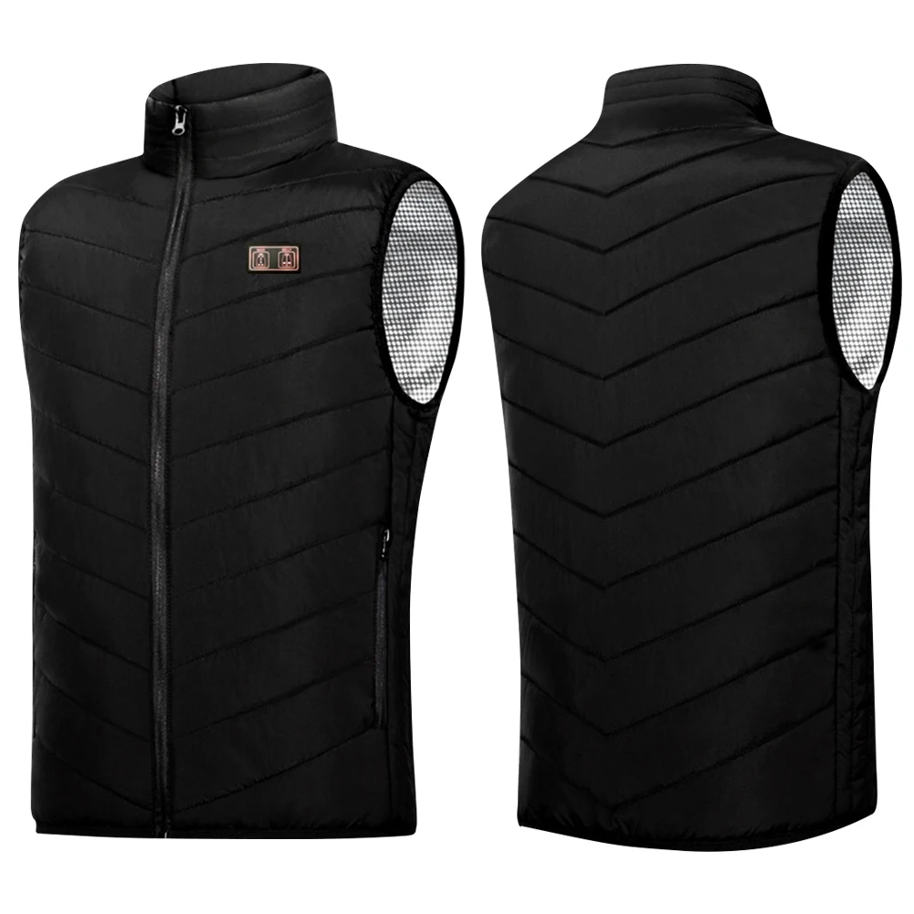13 Places Areas Thermal Waistcoat Washable USB Winter Heated Jacket Oversized 5XL Electric Heated Vest for Outdoor Hunting