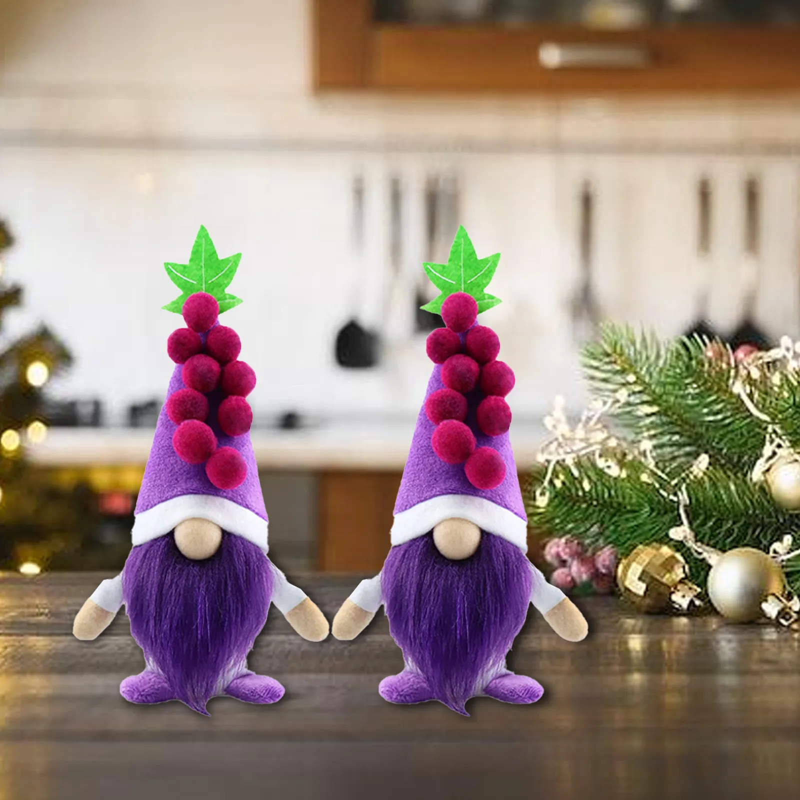 

Набор для творчества: 1 комплект предварительно нарезанных цветных деревянных бусин для изготовления гномов, материалы для рождественского декора, принадлежности для создания гномов ручной работы