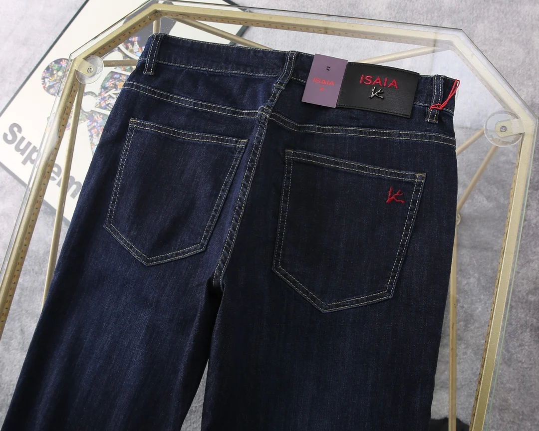 BILLIONAIRE BLSK CPRT Jeans tipis pria katun 2025 kasual musim semi musim panas baru bordir nyaman mode ukuran besar 30-40 celana