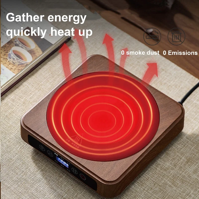 1500 واط الكهربائية موقد سيراميك الذكية الشاي موقد سخان مياه الغليان مدفأة 7 والعتاد مكتب توقيت الدفء صانع الشاي 220 فولت