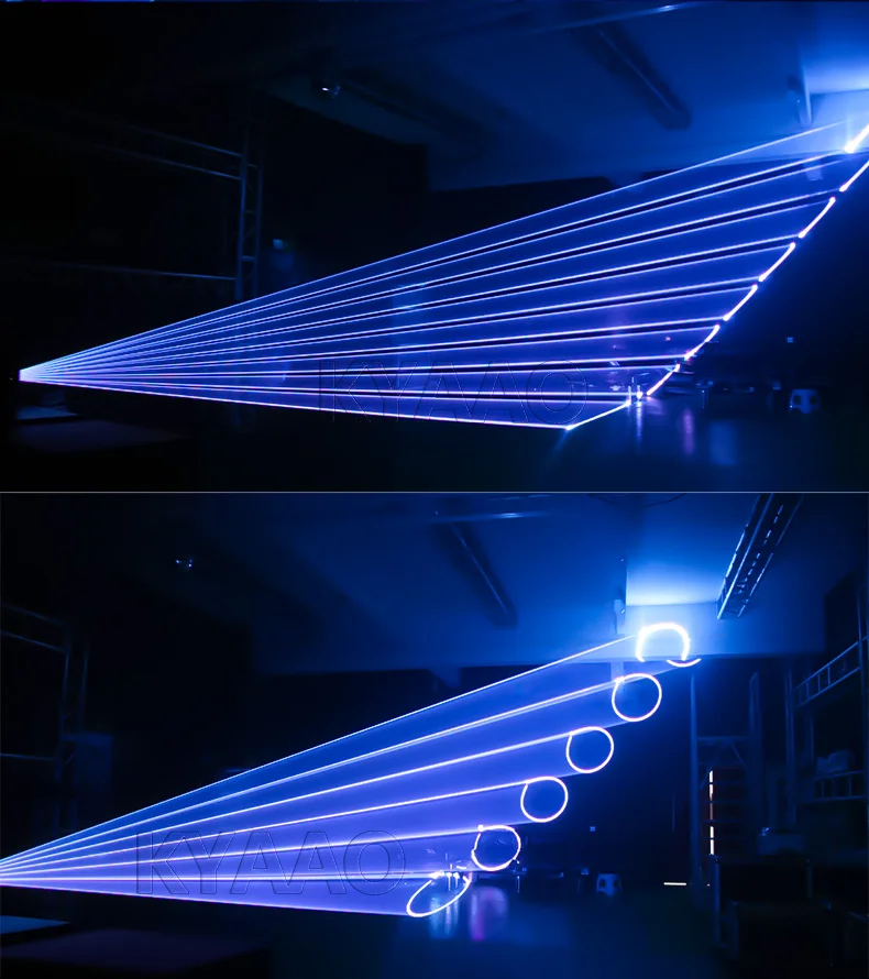 RGB Vollfarbige Animations-Laserbeleuchtung Bluetooth APP DMX512 DJ Bar Club Konzert Bühnen-Projektor 3W 5W – Detail 16