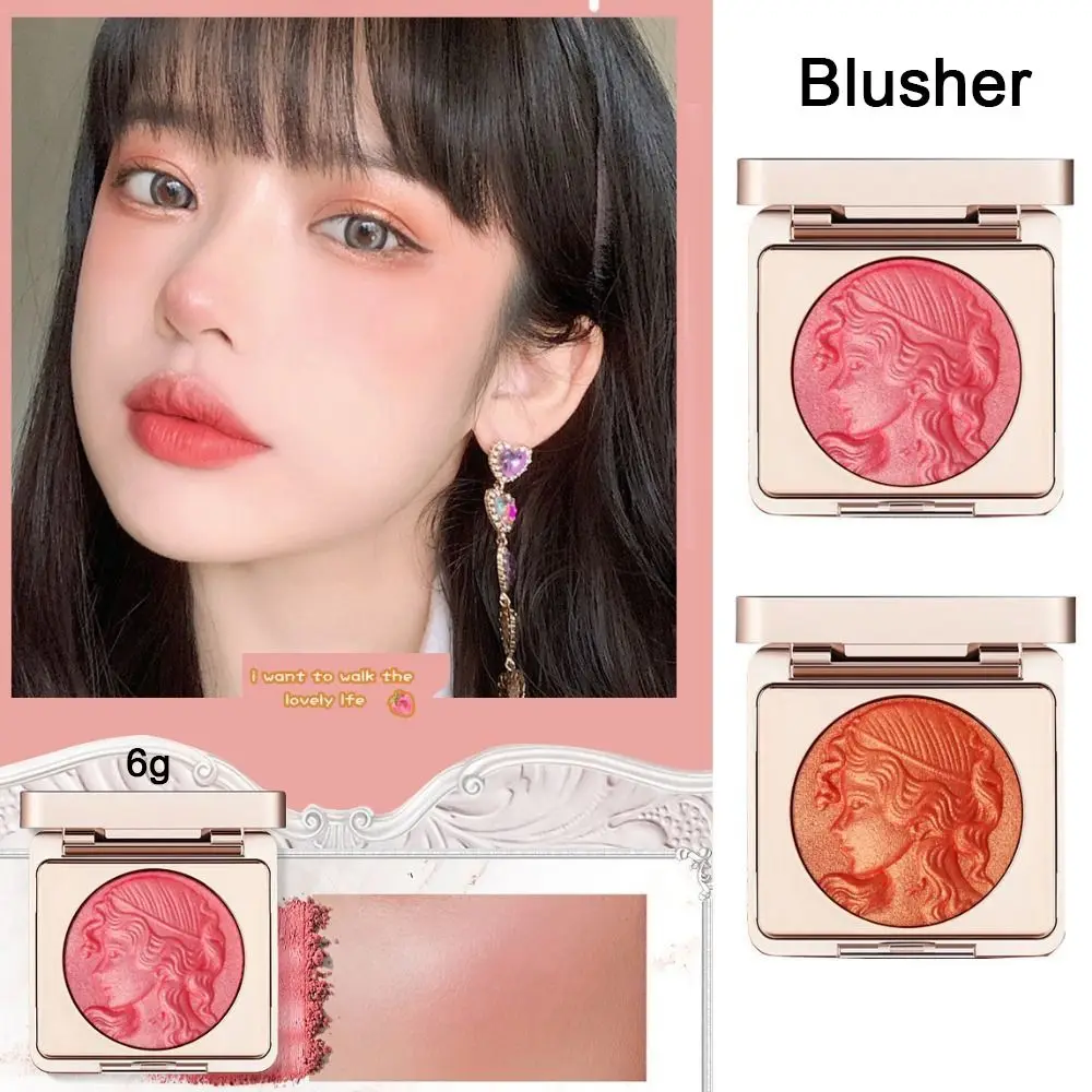 Impermeabile Velluto Opaco Pesca Rouge Lunga Durata Naturale Rosa Guancia Tinta Fard Luminoso Resistente al Sudore Monocromatico Blush Palette