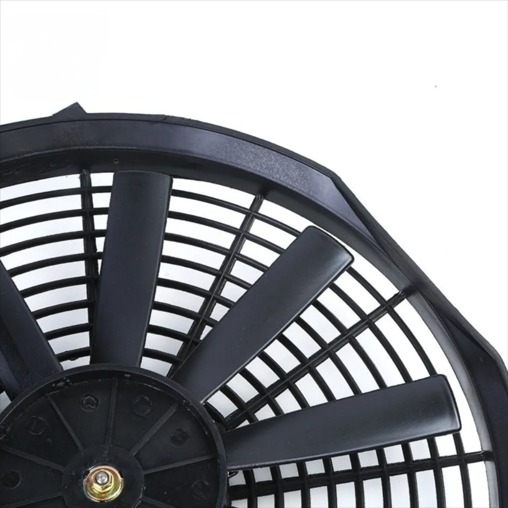 

Универсальный вентилятор радиатора 12 В, 80 Вт, конденсаторный вентилятор из АБС-пластика, 10 дюймов, 8/10 лопастей, сверхмощный вентилятор, автомобильная система кондиционера