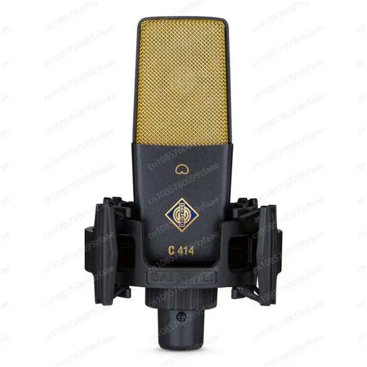Professional 48V Large Diaphragm Condenser Microphone Studio Recording Mic with Shockmount for Podcast Streaming Vocal Recording