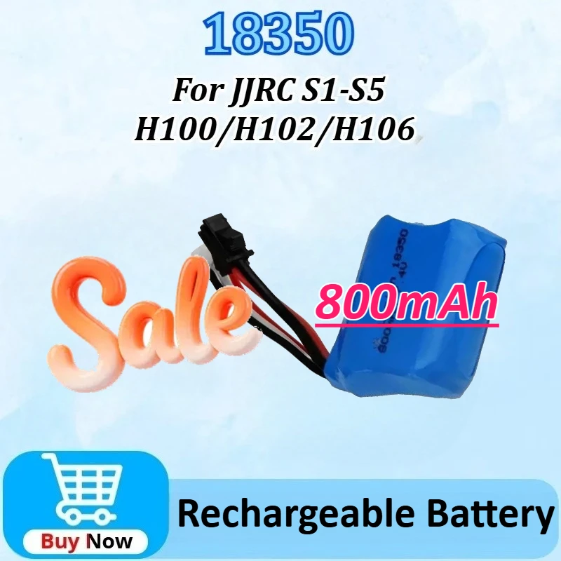

New 7.4V 800mAh Li-ion Battery for JJRC S1 S2 S3 S4 S5 High Speed RC Boat with SM Plug for H100 H102 H106 18350 7.4V Battery