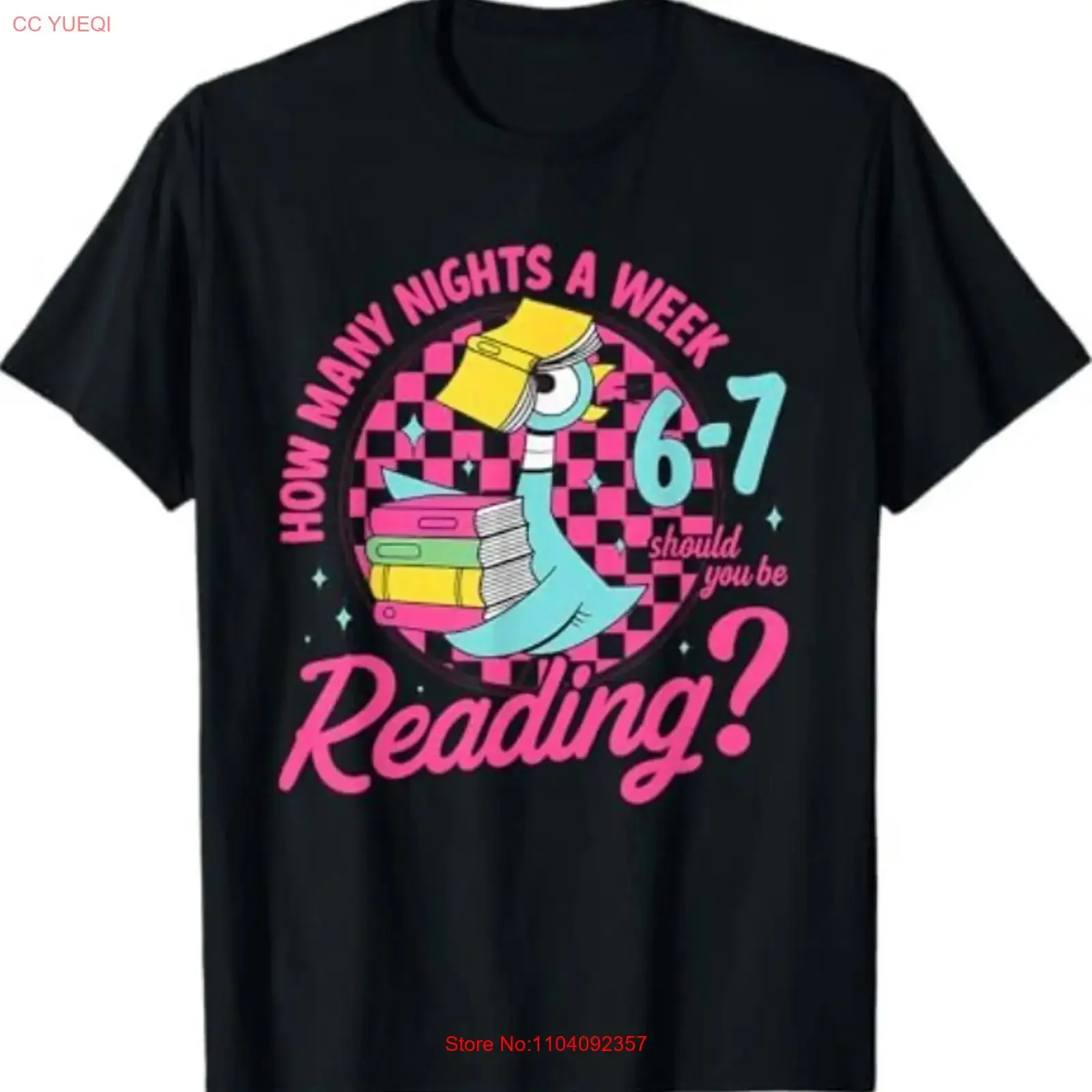 How Many Nights A Week Should You Be Reading 6 7 Teacher T Shirt vintage Washed streetwear Comfortable Slightly Stylish graphic