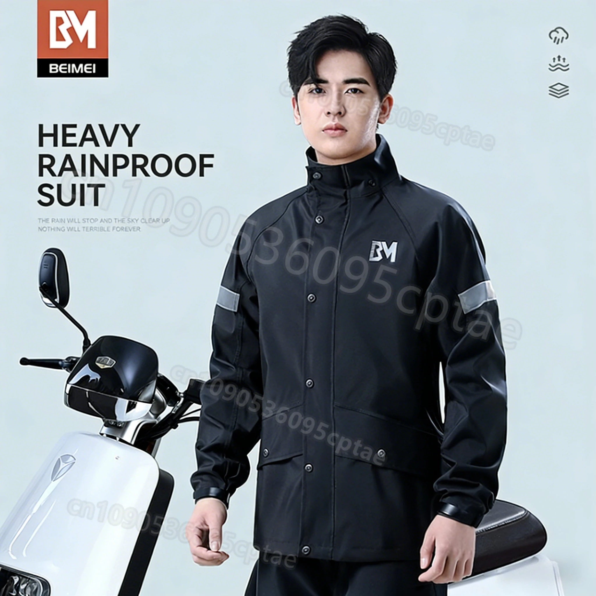 

Motorcycle Rain Suit for Men Waterproof Rider Jacket Pants Set Full Body Storm Protection Adults rain suit raincoats 비옷 자전거우비