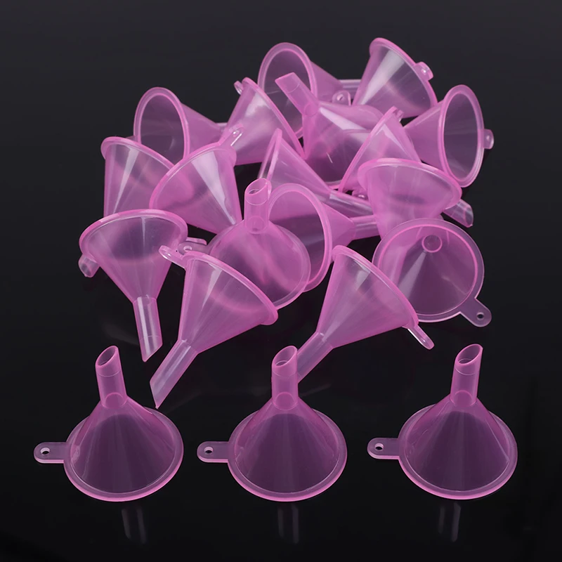 20PCS Small Plastic Funnel Set For Perfume Diffuser Bottle Mini Liquid Oil Funnel Mini Packaging Funnel Perfume Filling Funnel