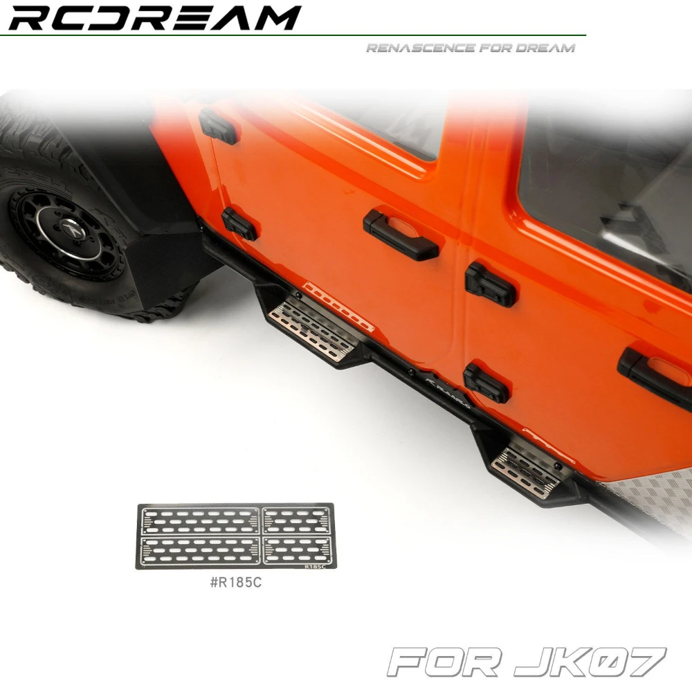 RCDream JK07 Pro Side Scooter Shell C-pillar Side Skirt Anti Skateboard Rear Bucket Side Protective Plate Metal Sheet