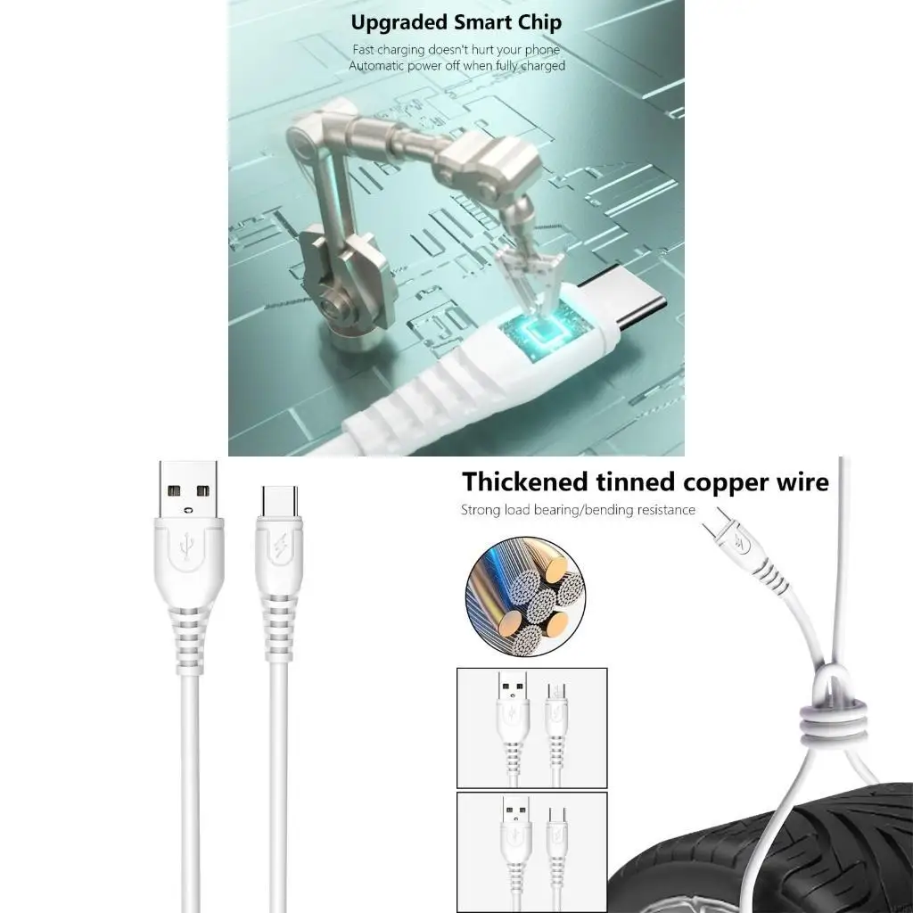 J78A 100cm USB2.0 para Type C/USB 5Pin Cabo de carregamento 2A Cabo de alimentação de velocidade para telefones