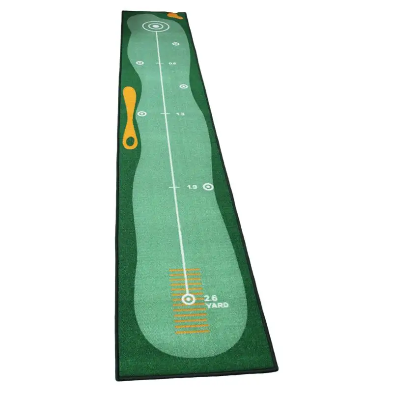 Golf Putting Training Aid Green Golf Mastery Practice Equipment Putting Mat Indoor Golf with Distance Marker for Home Gym Patio