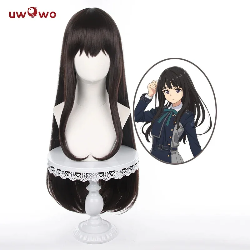 qq28LQUWOWO أنيمي ليكوريس نكص زي إينوي تاكينا تأثيري الزي الموحد فستان كامل أزياء الهالوين