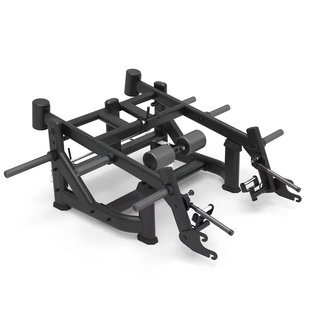 آلة تمديد الورك التجارية المزدوجة 45 منشئ Glute مع وظيفة محملة باللوحة لتدريب القوة #4