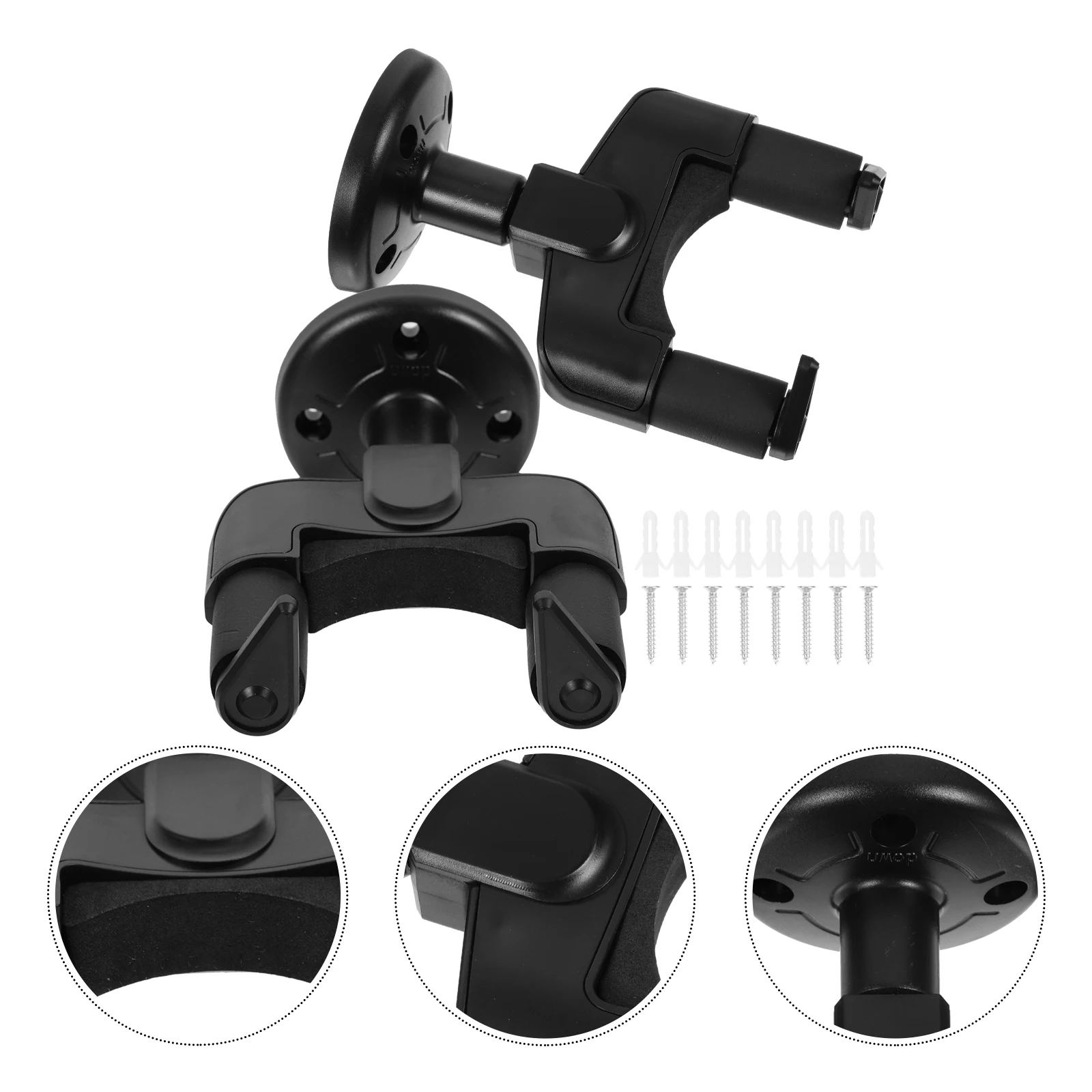 

2 Sets Guitar Stand Musical Instrument Hanger Wall Hook Rack Violin Hooks Eva Sponge Mount