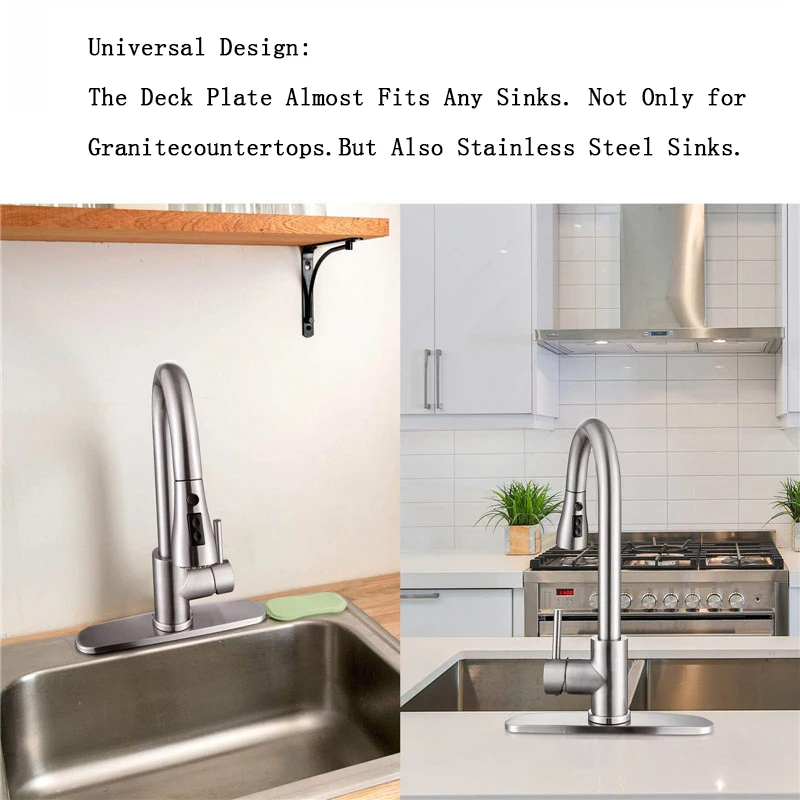 1PC Faucet Plate Hole Tap Cover Deck Plate Stainless Steel Bathroom Kitchen Sink For Most Single Hole Faucet