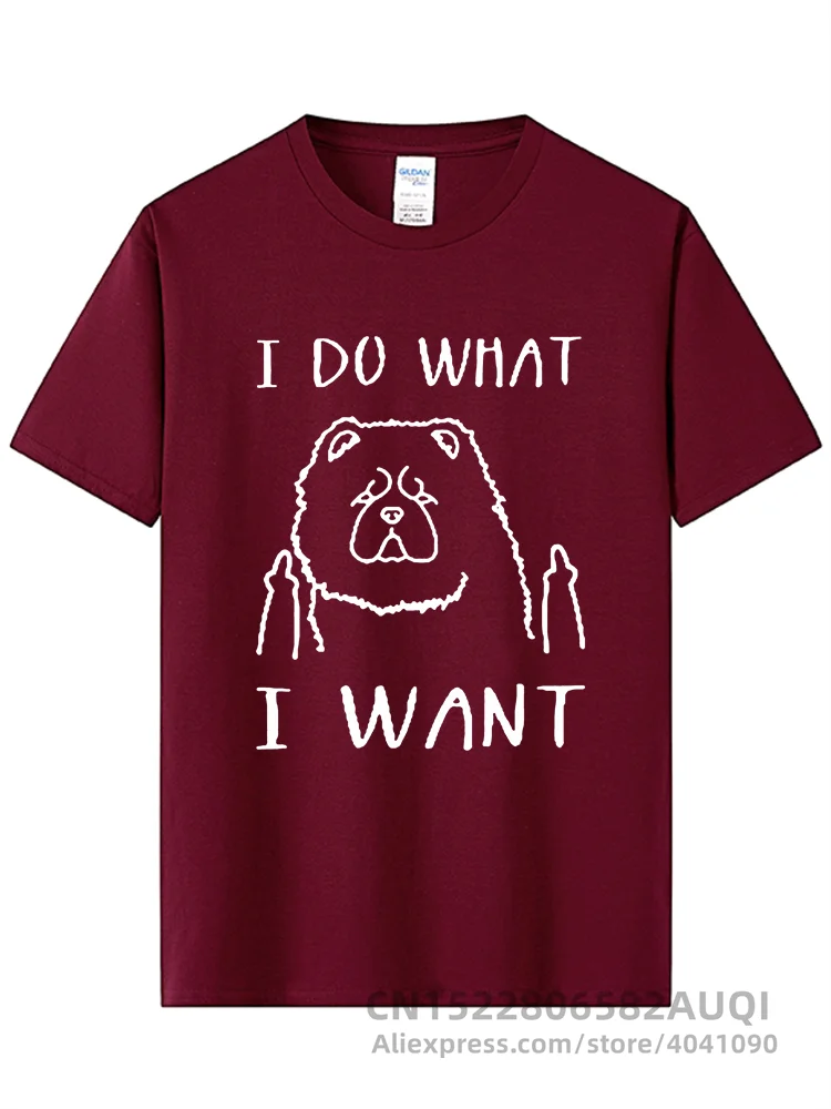 I Do What I Want Chow Chow Dog Lover divertente T-Shirt uomo manica corta cotone Casual T-Shirt stampa REM o-collo pettinato