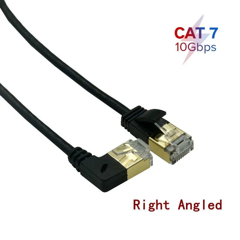 90 Degree Up Down Left Right Angled CAT6 CAT7 UTP Ethernet Network Cable RJ45 Patch LAN Short Cable For Laptop ADSL Modem