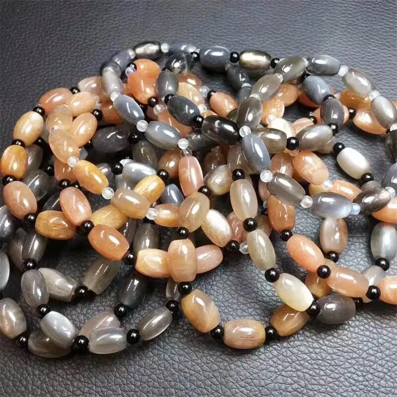 8MM Natural Skeeton Crystal Bucket Bead Bracelet Women Fashion Sweet Reiki Healing Energy Strand Girls Jewelry Gift 1PCS