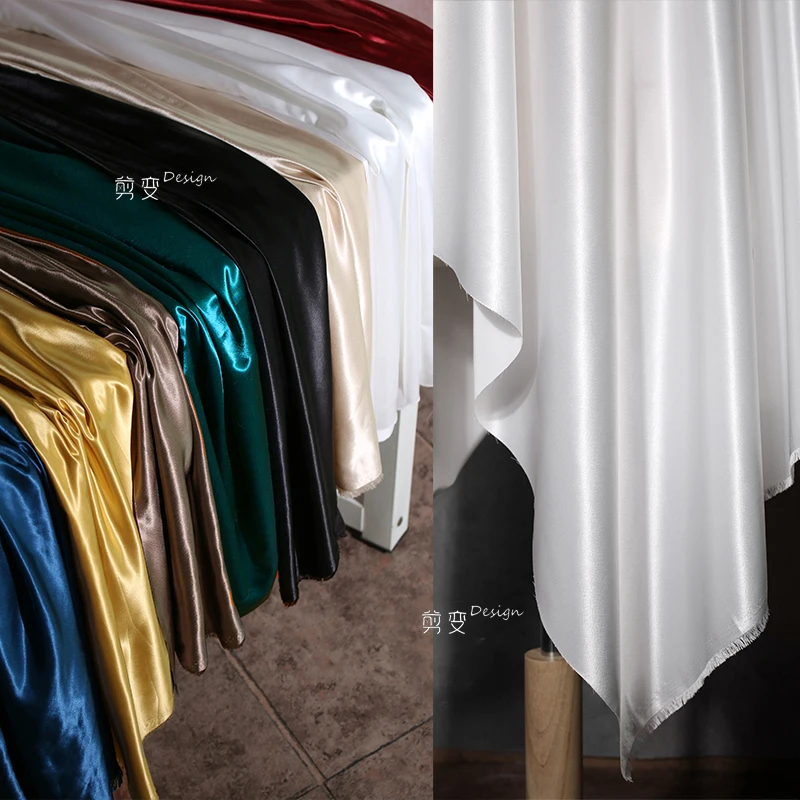 

Имитация ацетатной ткани, атласная подкладка для одежды, женское платье, юбка, дышащая дизайнерская ткань «сделай сам», ткань на метр для шитья