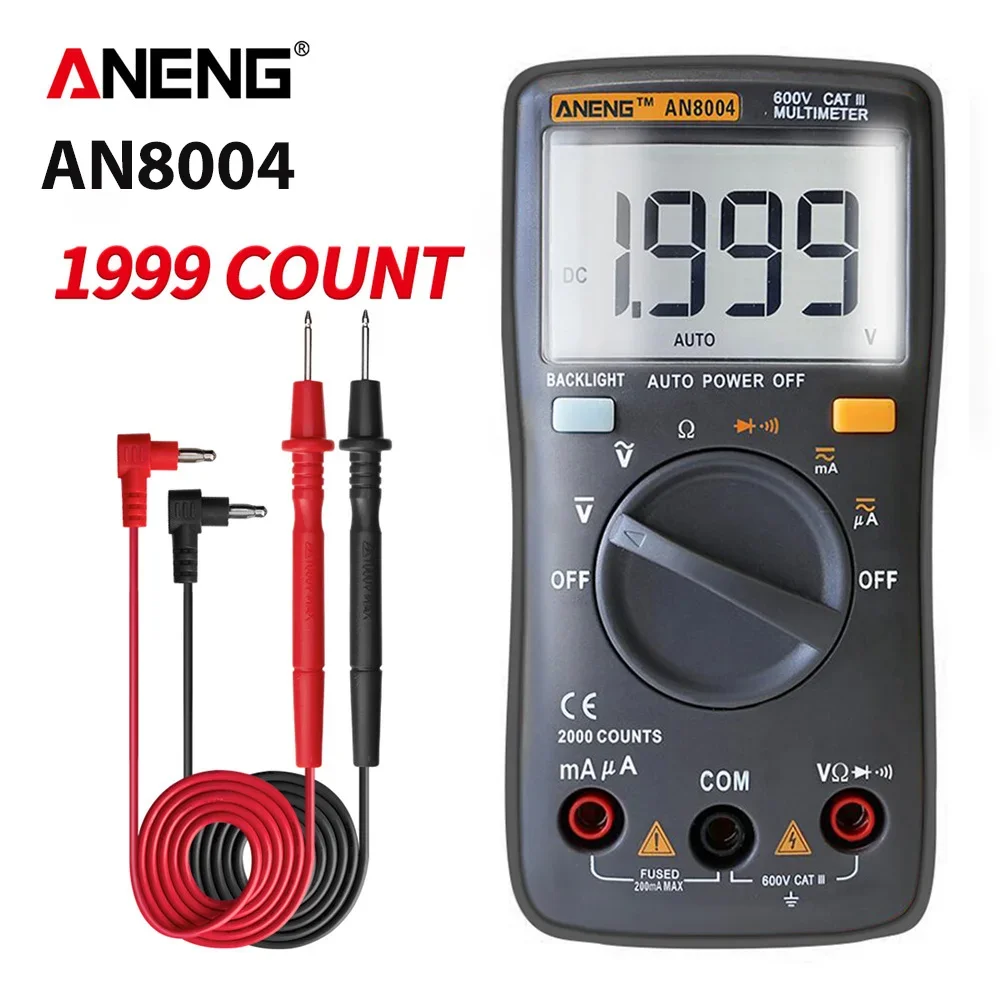 ANENG AN8004 1999 Counts Multimetro Digital Auto Intelligent Anti-burn Multimeter Maintenance Electrician Multimeter Meter Tools