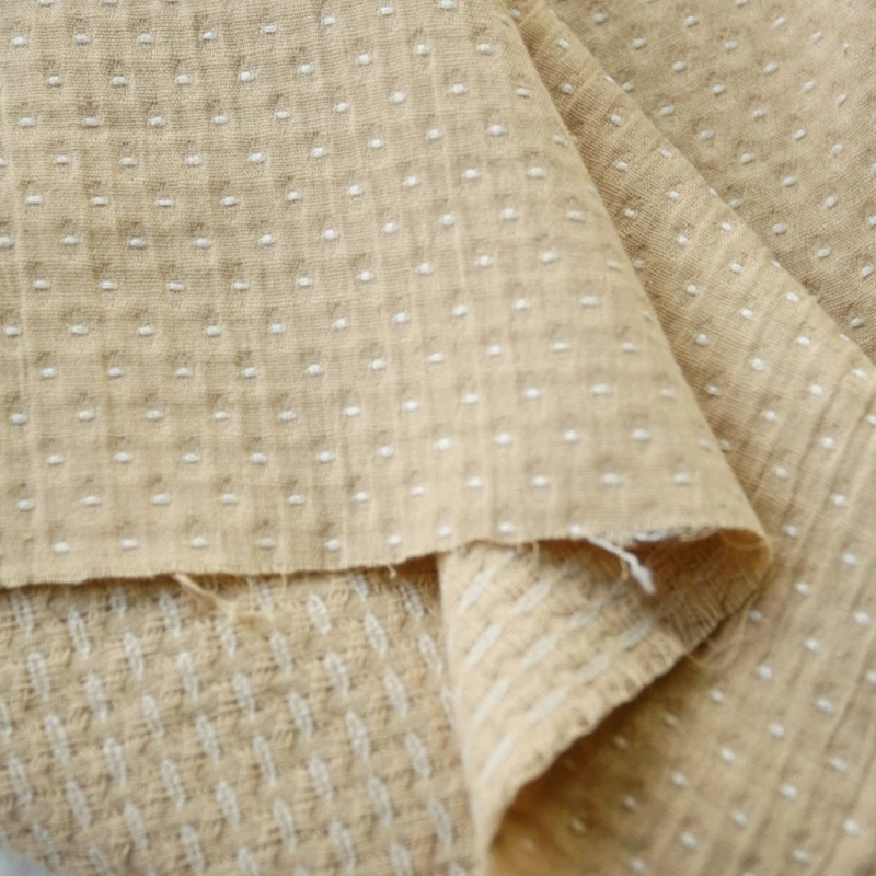 

100x140cm Embroidery Dot Jacquard Cotton Fabric For Diy Making Children's Clothing Dress Shirt Garment Doll Clothes