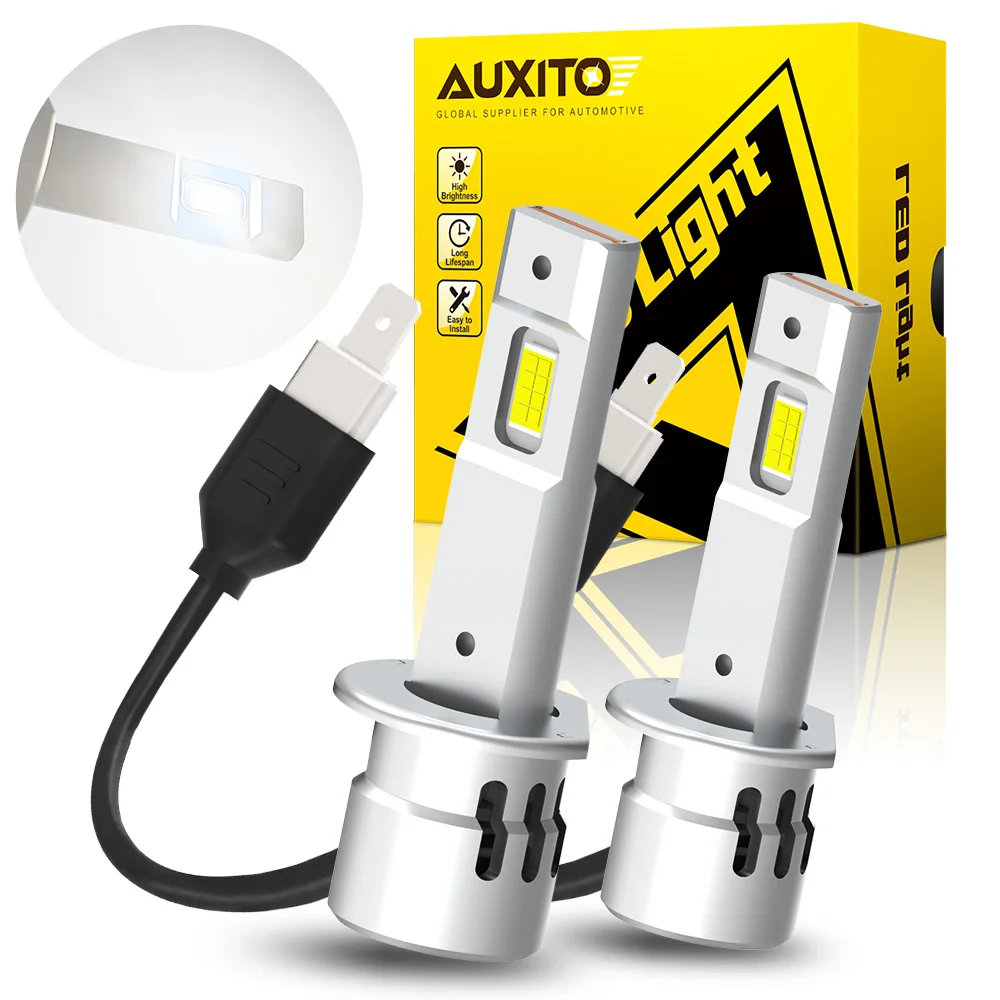 AUXITO 2Pcs Canbus H1 LED Headlight Bulb Lamp for Audi A3 A4 A5 A6 B7 Ford Fiesta Focus BMW E90 E34 E36 Kia Rio Sportage Sorento