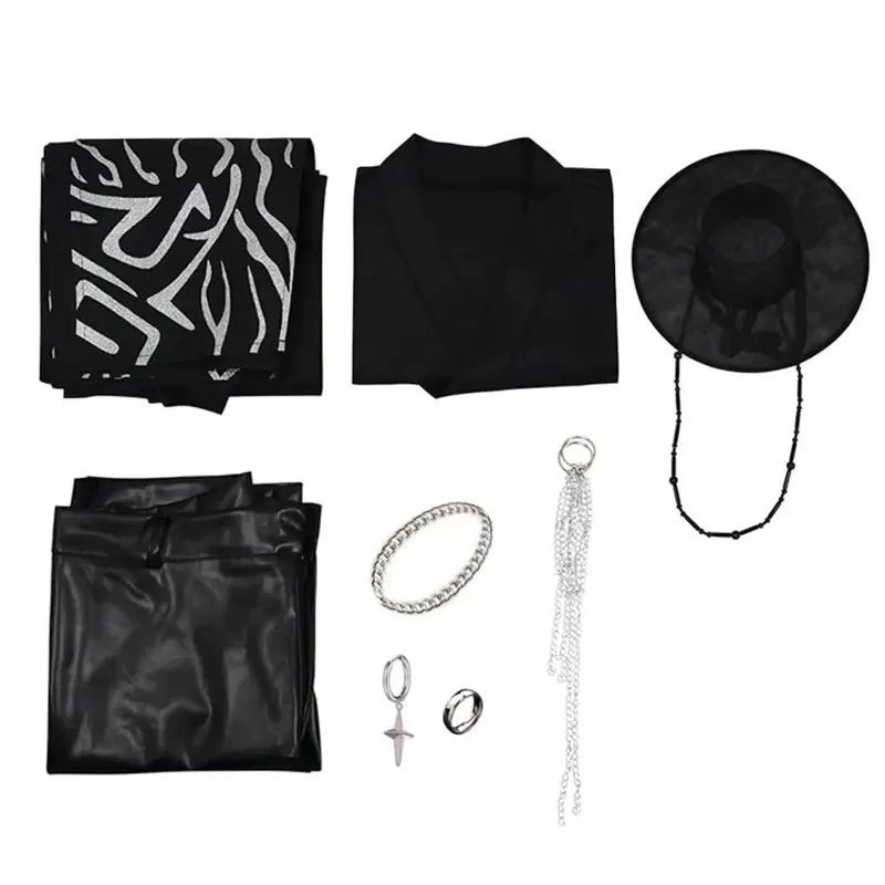 Disfraz de cazadores de demonios k para adultos, disfraz de cantante Jinu Pop para hombre, disfraz de Halloween con abrigo, Túnica, bata, sombrero ty'4