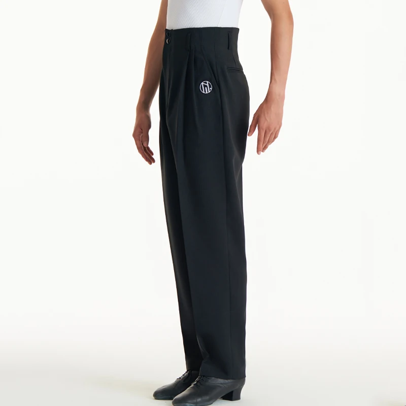 Pantalones de baile latino para hombre, pantalones de práctica con diseño de cordón, trajes de competición de baile de salón, SL6378