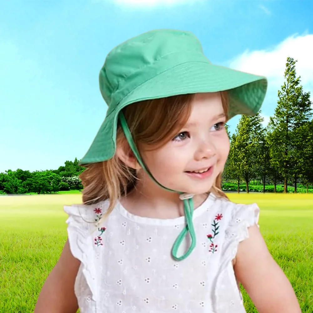 

Детская панама от солнца 2026 года, весна-лето, европейский и американский стиль, пляжная панама для активного отдыха, солнцезащитная панама