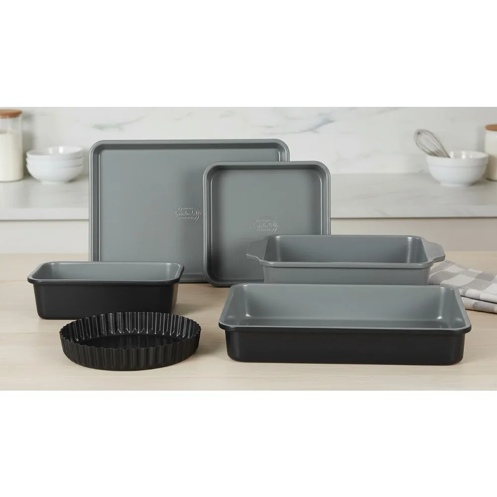 

Premium Carbon Steel Bakeware Set - Nonstick PFOA/PFAS/PTFE Free Baking Pans for Even Heating & Easy Cleanup