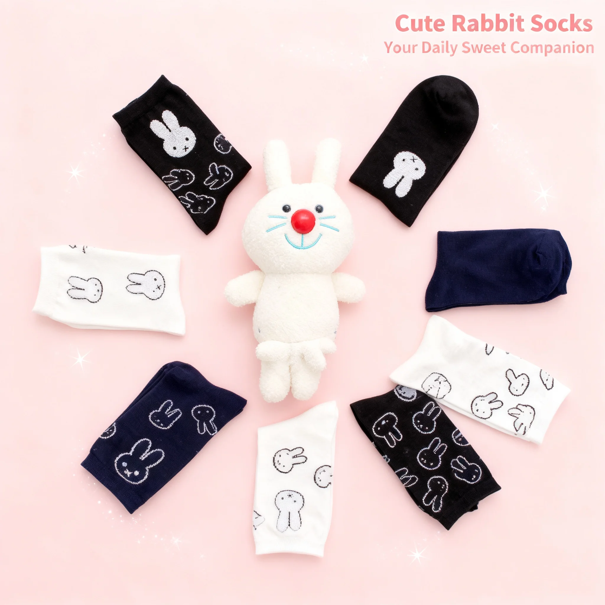 

Miffy Kawaii Cotton Ankle Socks Soft Knit Cartoon Bunny Sweetheart Minimalist for Girls Daily Wear Cozy Lightweight K-trend